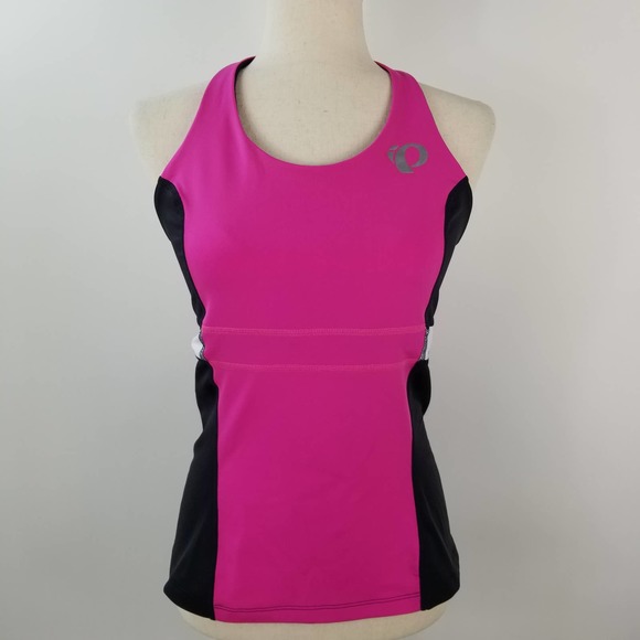 Pearl Izumi Fuchsia and Black Racerback Tank Top - Picture 1 of 11